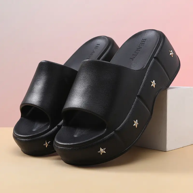 Eva Summer Slip-On Height-Increasing 6cm Thick-Soled Slippers for Women, Non-Slip and Height-Enhancing Sandals - Image 9