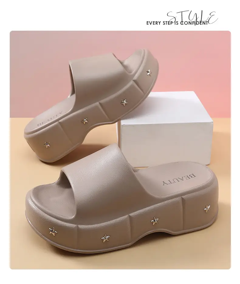 Eva Summer Slip-On Height-Increasing 6cm Thick-Soled Slippers for Women, Non-Slip and Height-Enhancing Sandals — feature 14