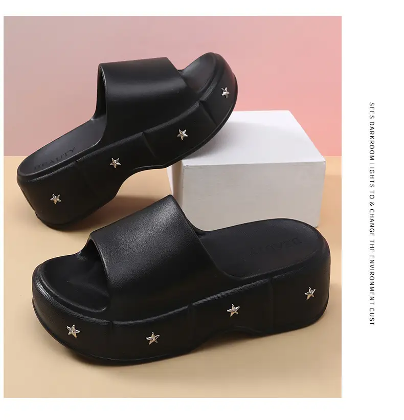 Eva Summer Slip-On Height-Increasing 6cm Thick-Soled Slippers for Women, Non-Slip and Height-Enhancing Sandals — feature 17