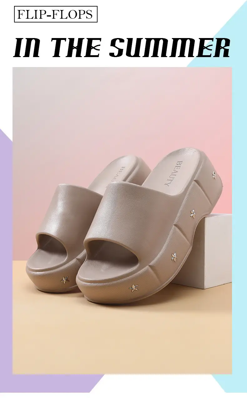 Eva Summer Slip-On Height-Increasing 6cm Thick-Soled Slippers for Women, Non-Slip and Height-Enhancing Sandals — feature 4