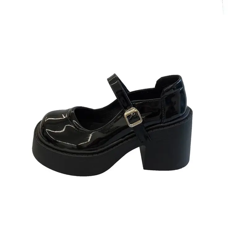 Women Thick Heeled Leather Mary Jane Shoes 2025 - Image 7