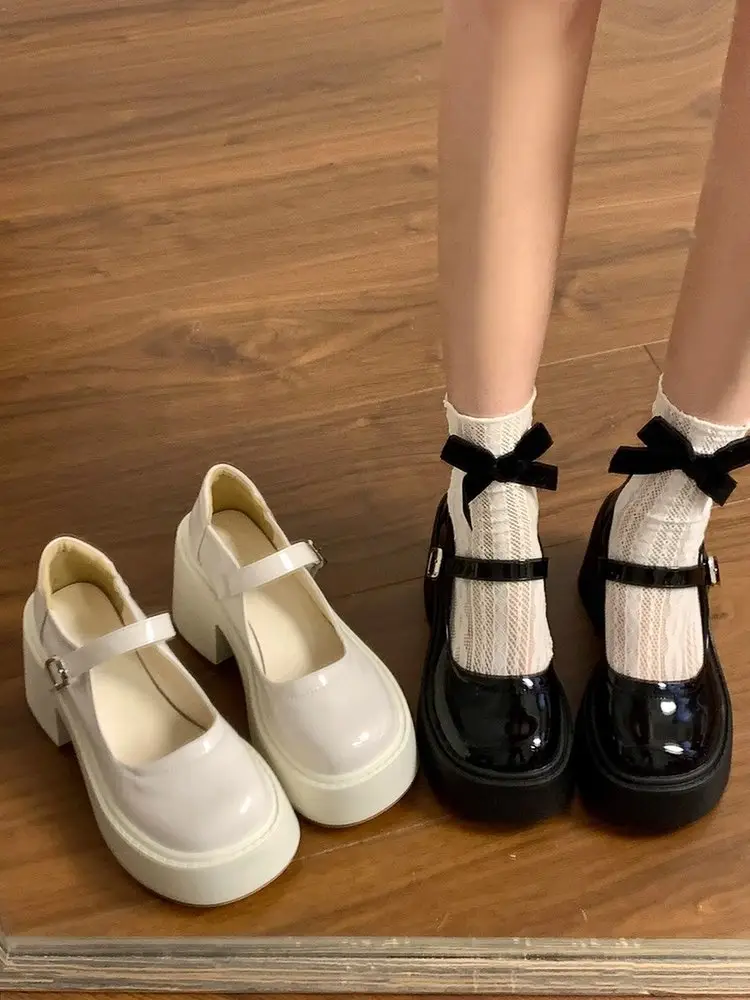 Women Thick Heeled Leather Mary Jane Shoes 2025 — feature 1