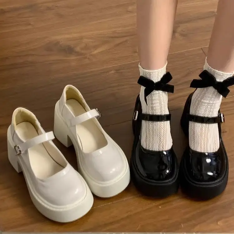 Women Thick Heeled Leather Mary Jane Shoes 2025 — feature 9