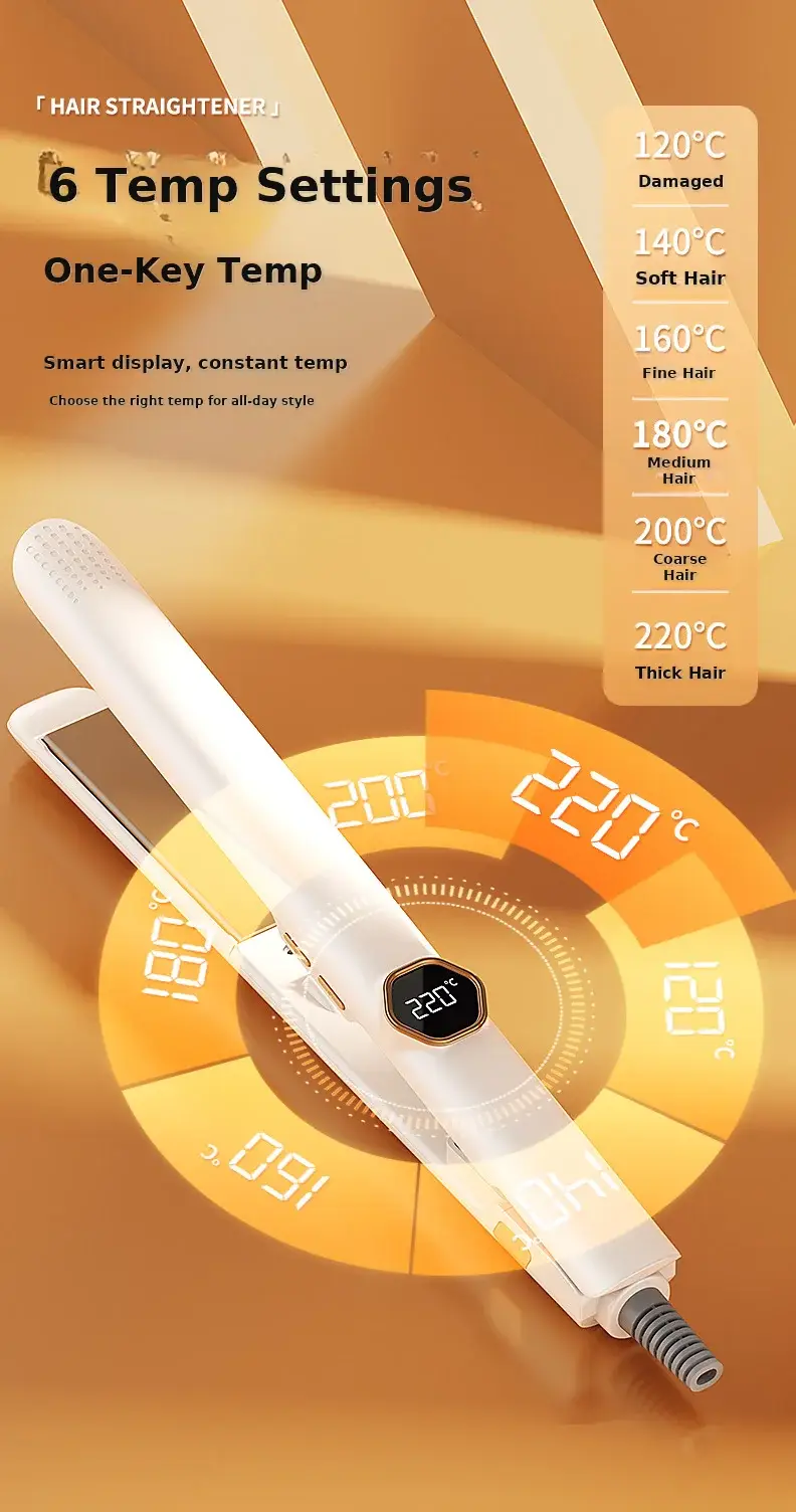 2025 Digital Display Hair Straightener with 10s Heat Control — feature 11