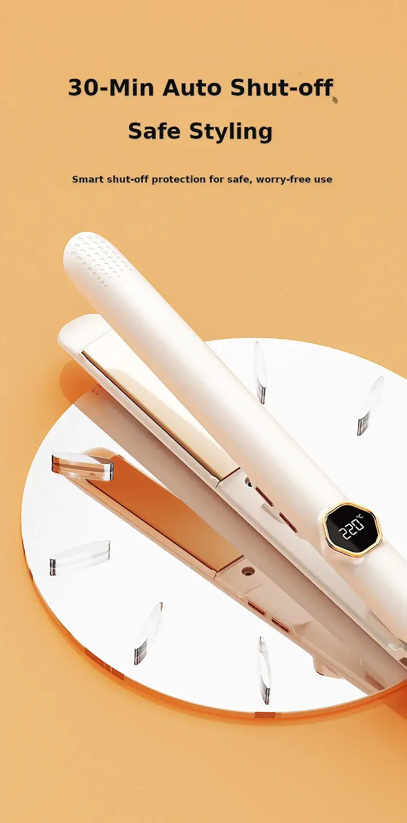 2025 Digital Display Hair Straightener with 10s Heat Control — feature 14