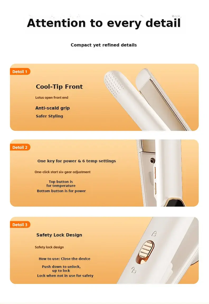 2025 Digital Display Hair Straightener with 10s Heat Control — feature 17