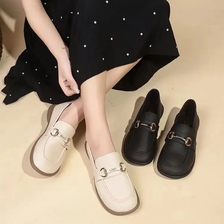 Mary Jane Single-layer Shoes Women's 2025 New Spring Flat Shoes French Gentle Matching Skirt Work Small Leather Shoes Shallow Mouth — feature 14