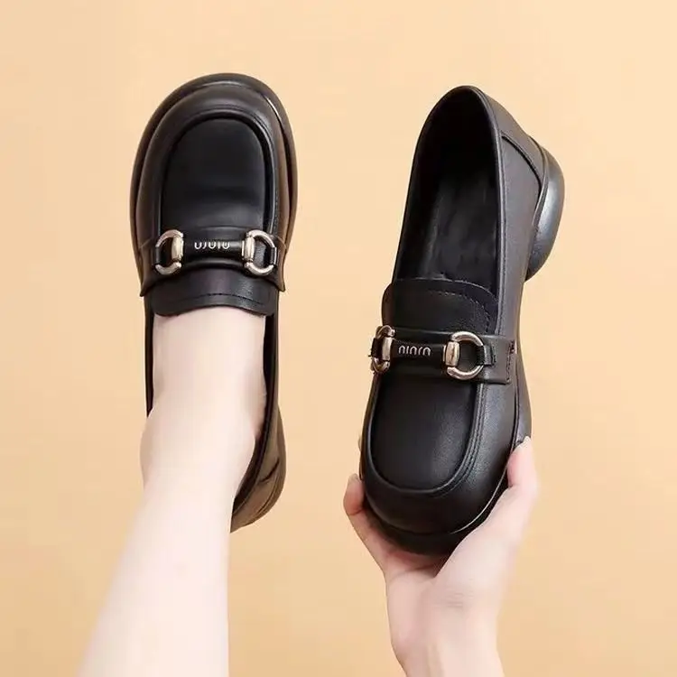 Mary Jane Single-layer Shoes Women's 2025 New Spring Flat Shoes French Gentle Matching Skirt Work Small Leather Shoes Shallow Mouth — feature 6