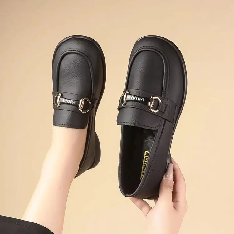 Mary Jane Single-layer Shoes Women's 2025 New Spring Flat Shoes French Gentle Matching Skirt Work Small Leather Shoes Shallow Mouth — feature 8