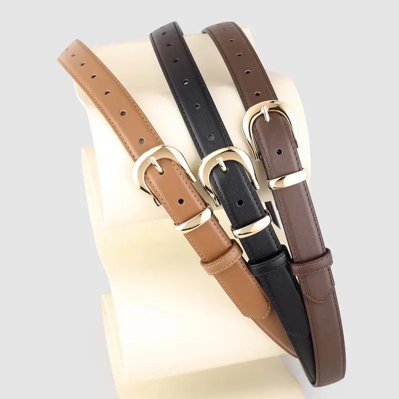 Women's Genuine Leather Belt Gold Buckle 2025 - Image 4