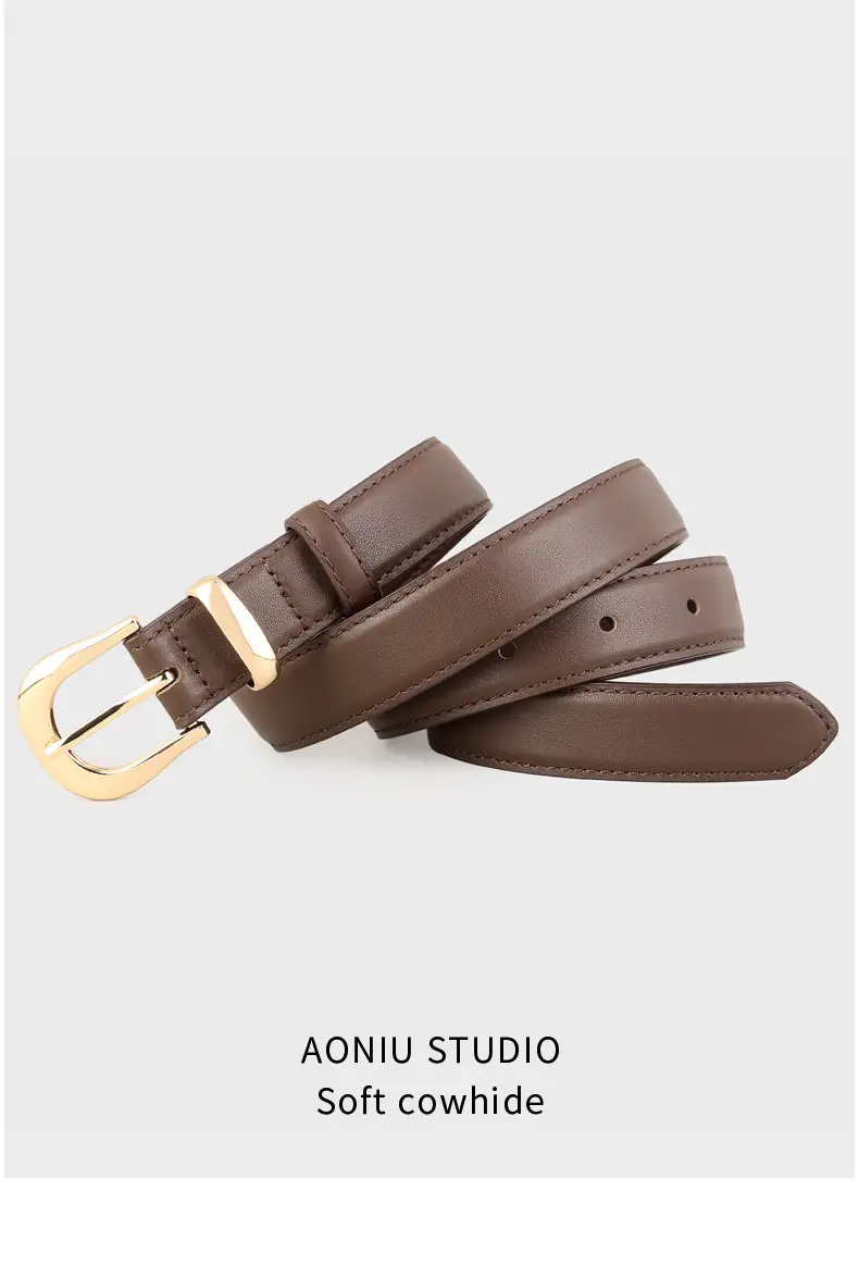 Women's Genuine Leather Belt Gold Buckle 2025 — feature 13