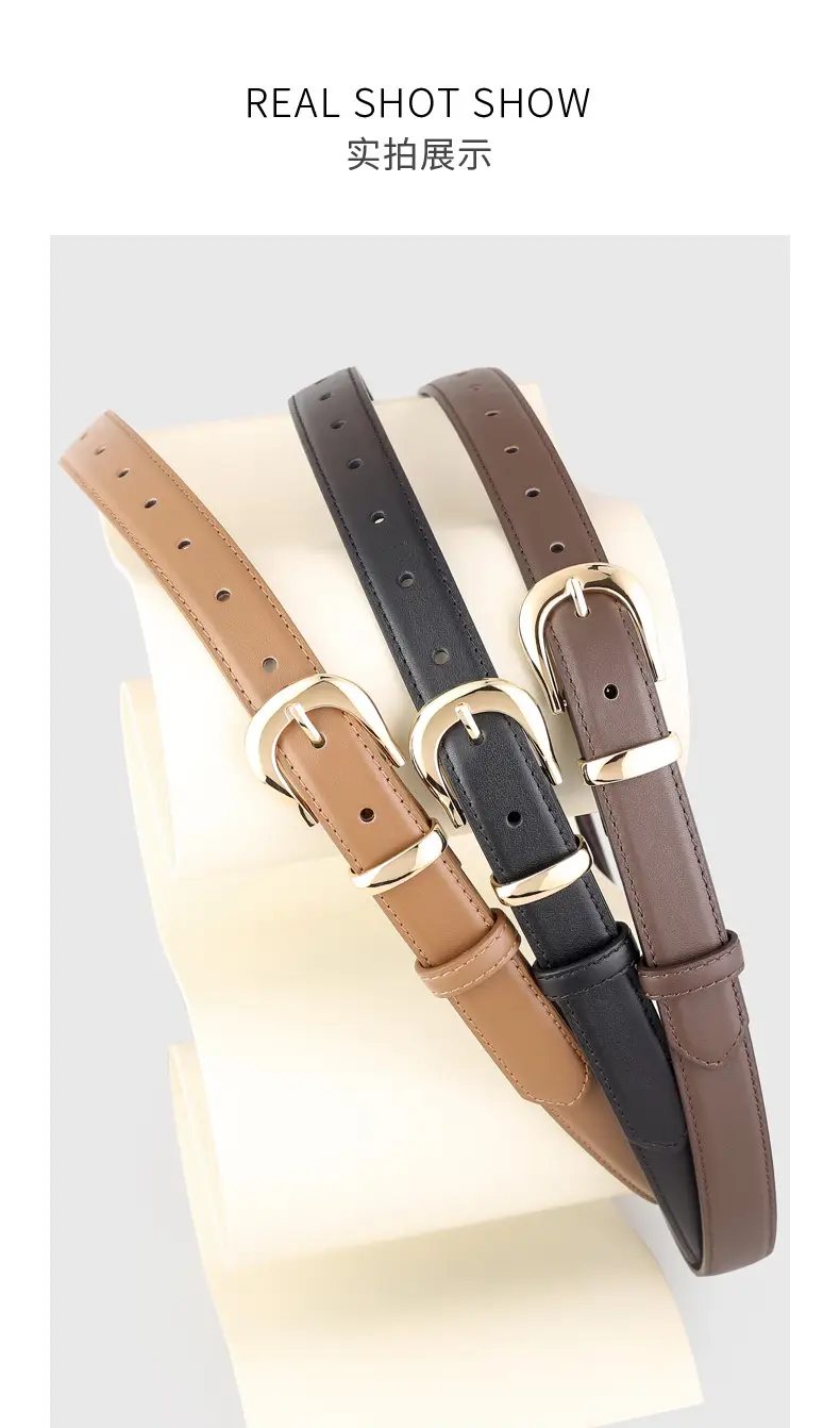 Women's Genuine Leather Belt Gold Buckle 2025 — feature 14