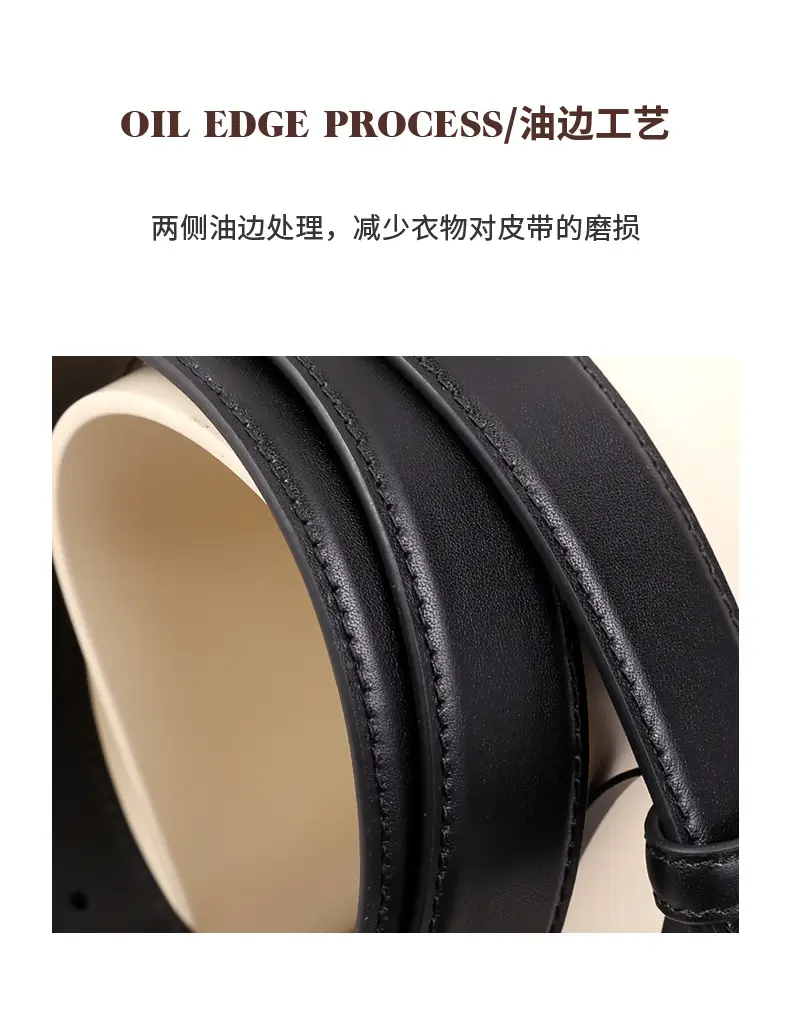 Women's Genuine Leather Belt Gold Buckle 2025 — feature 8