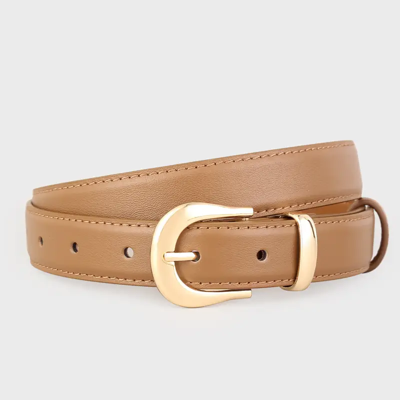 Women's Genuine Leather Belt Gold Buckle 2025 - Image 2