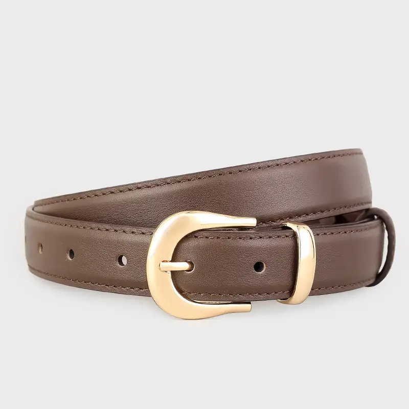 Women's Genuine Leather Belt Gold Buckle 2025 - Image 3
