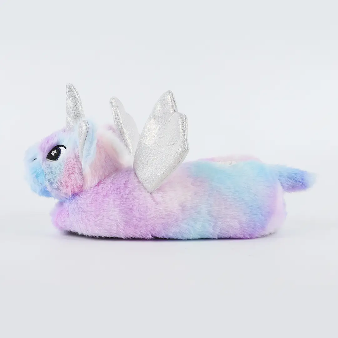 Color Unicorn Cotton Slippers Women's Winter Home Indoor Non-Slip Warm Baotou Cotton Shoes fleece-lined Mao Mao Moon Shoes - Image 3