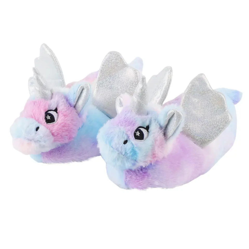 Color Unicorn Cotton Slippers Women's Winter Home Indoor Non-Slip Warm Baotou Cotton Shoes fleece-lined Mao Mao Moon Shoes - Image 6