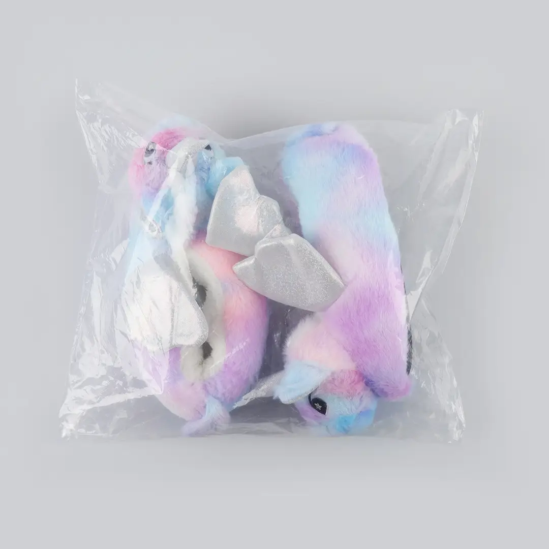 Color Unicorn Cotton Slippers Women's Winter Home Indoor Non-Slip Warm Baotou Cotton Shoes fleece-lined Mao Mao Moon Shoes — feature 1