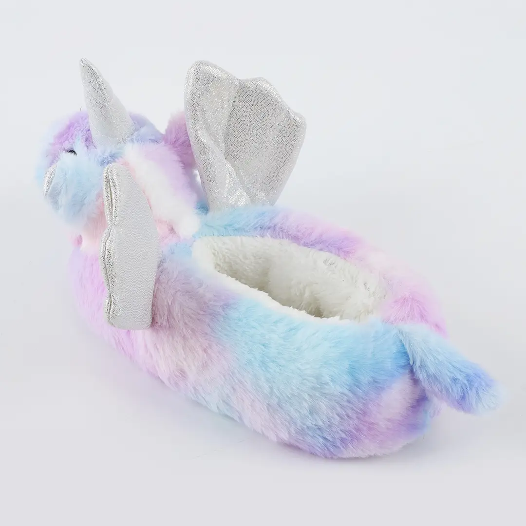 Color Unicorn Cotton Slippers Women's Winter Home Indoor Non-Slip Warm Baotou Cotton Shoes fleece-lined Mao Mao Moon Shoes — feature 6