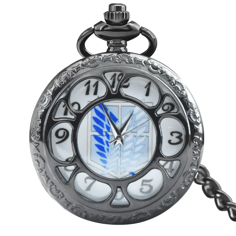 Bronze Hollow Flower Pocket Watch Quartz Flip-Top Large - Image 8
