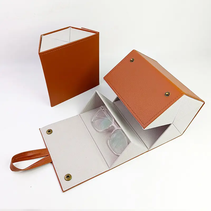 Portable Folding Sunglasses Storage Box Blue Yellow - Image 35