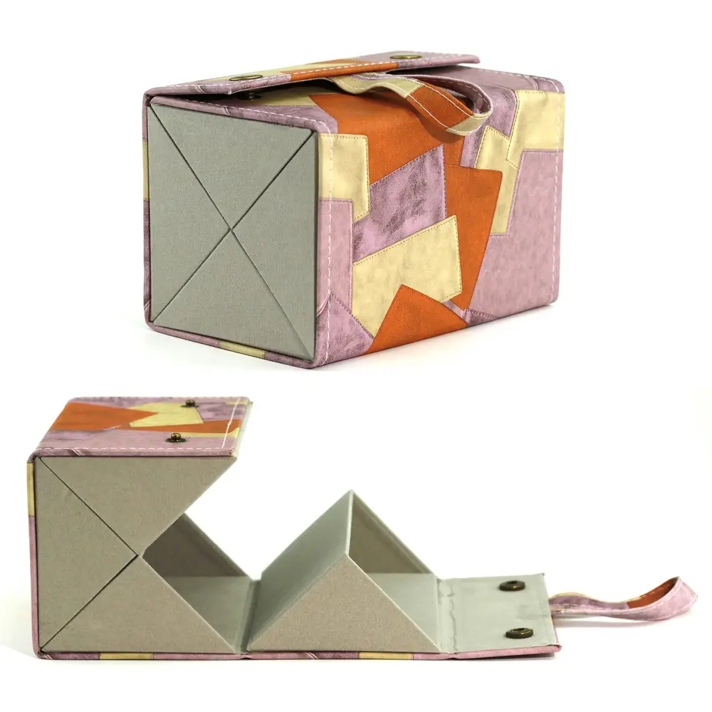 Portable Folding Sunglasses Storage Box Blue Yellow - Image 28