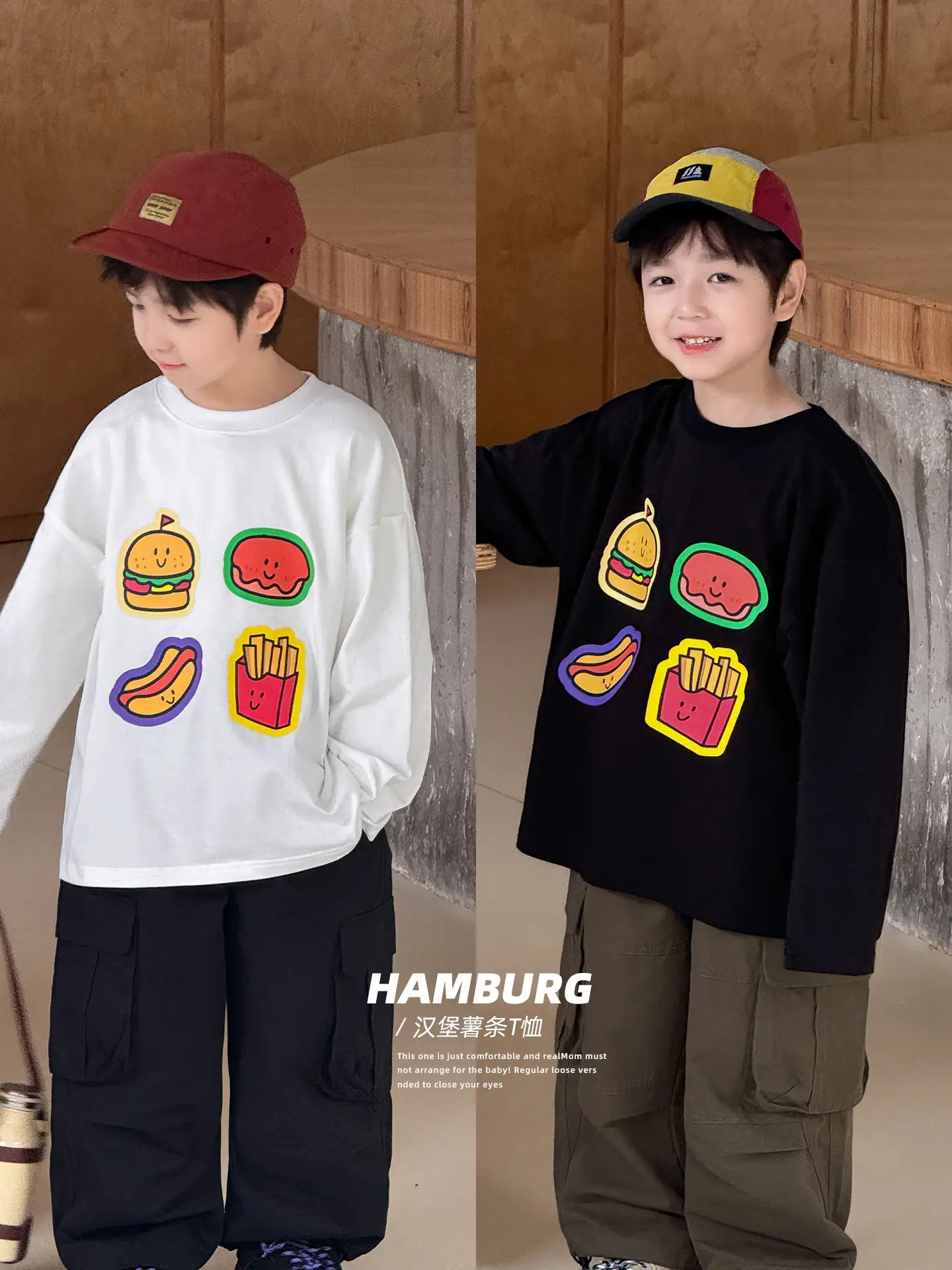 Tongku 2026 Kids T-Shirt with Hamburger Print - Image 3