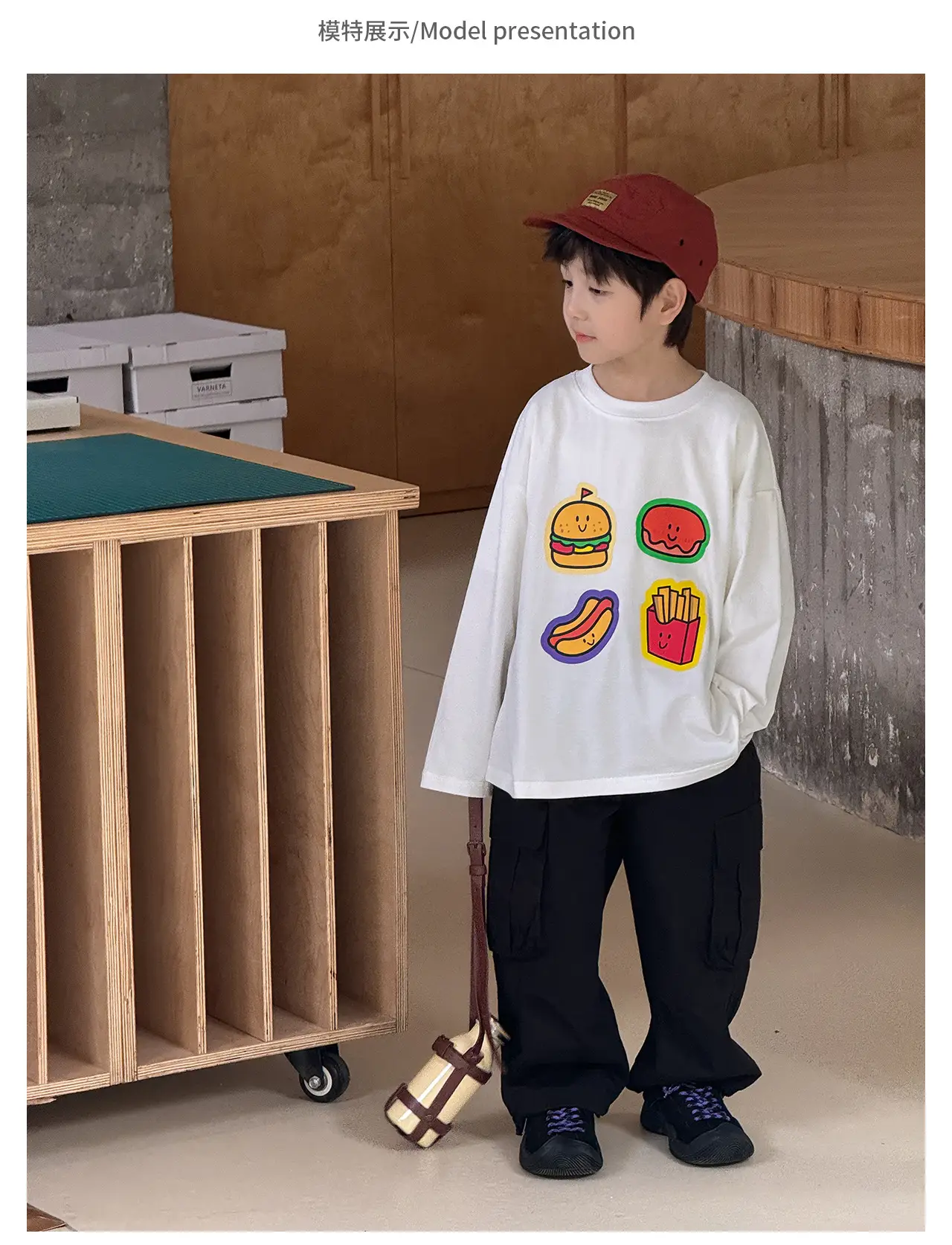 Tongku 2026 Kids T-Shirt with Hamburger Print — feature 11