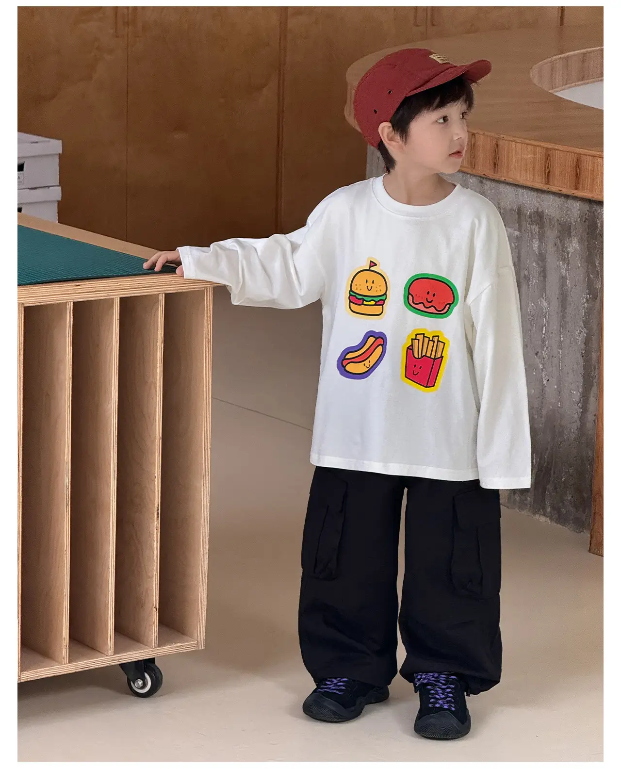 Tongku 2026 Kids T-Shirt with Hamburger Print — feature 13