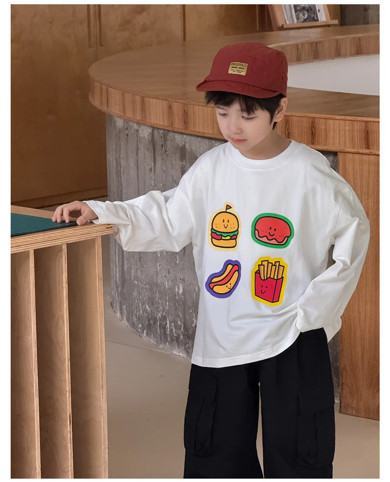 Tongku 2026 Kids T-Shirt with Hamburger Print — feature 14