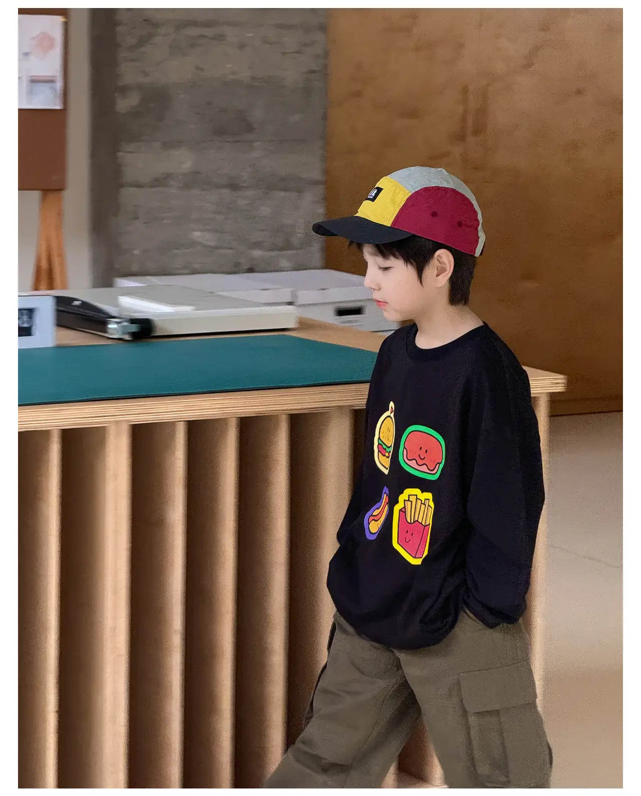 Tongku 2026 Kids T-Shirt with Hamburger Print — feature 25