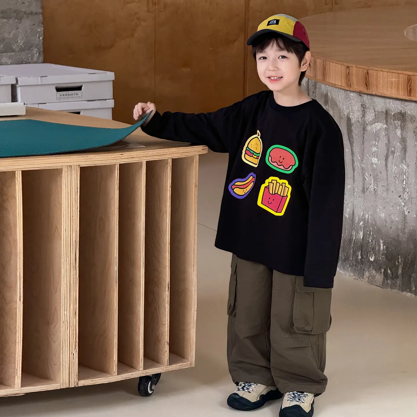 Tongku 2026 Kids T-Shirt with Hamburger Print - Image 2