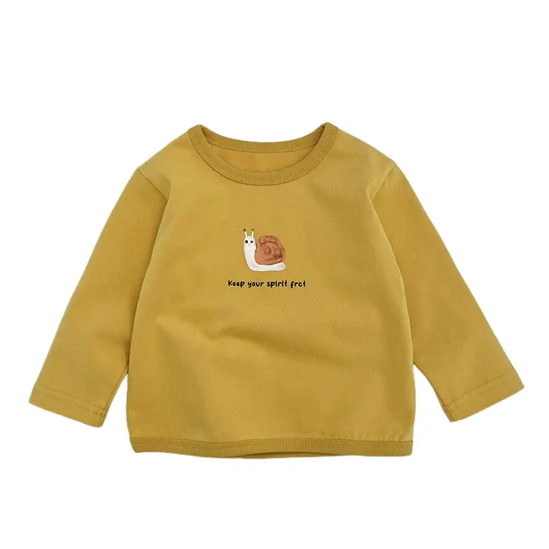 Baby T-Shirt Yellow Bow Print Long Sleeve