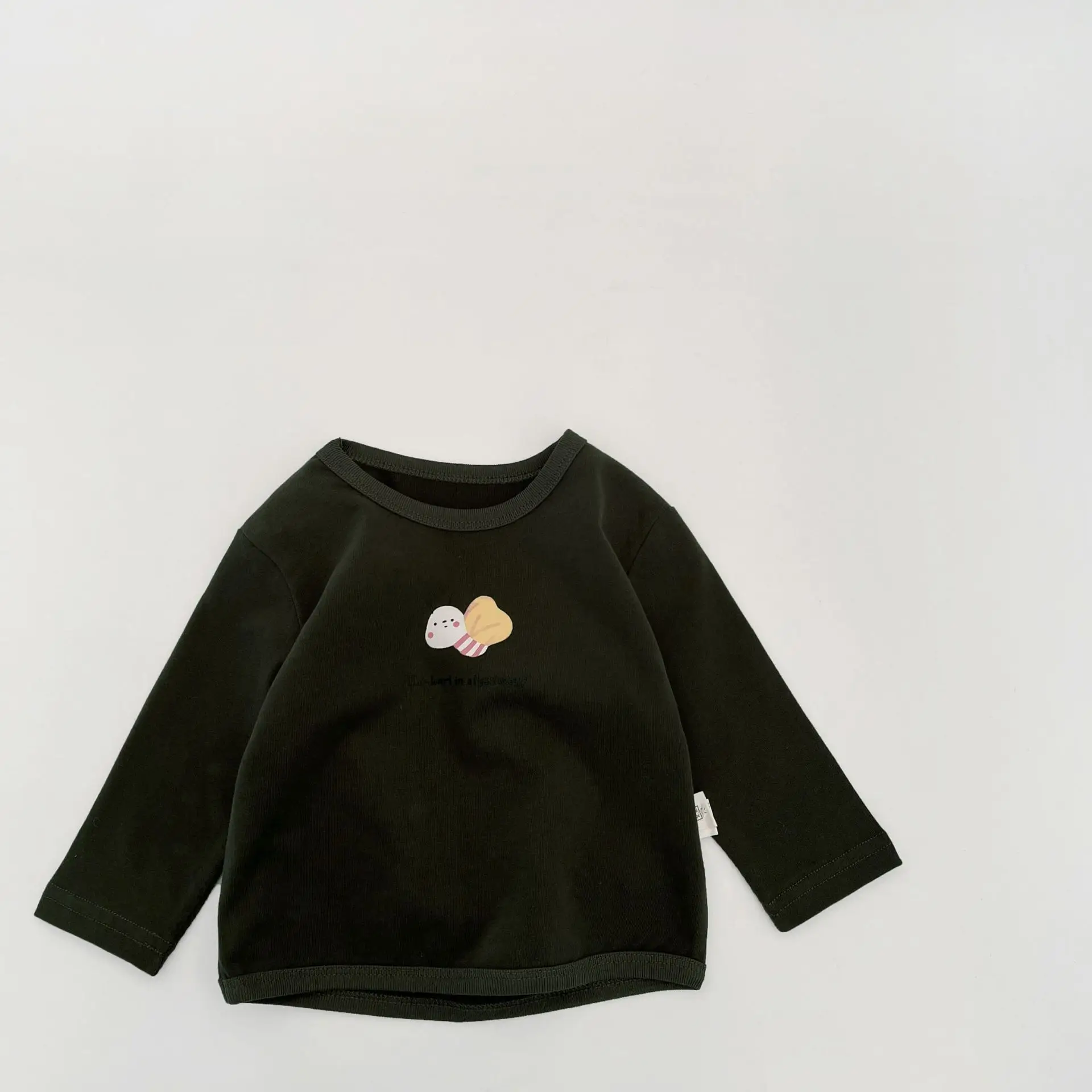 Baby T-Shirt Yellow Bow Print Long Sleeve