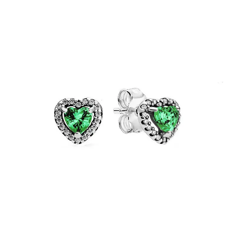 Heart Shaped Green Diamond Necklace for Women