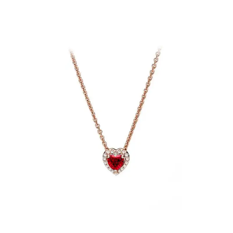 Heart Shaped Green Diamond Necklace for Women