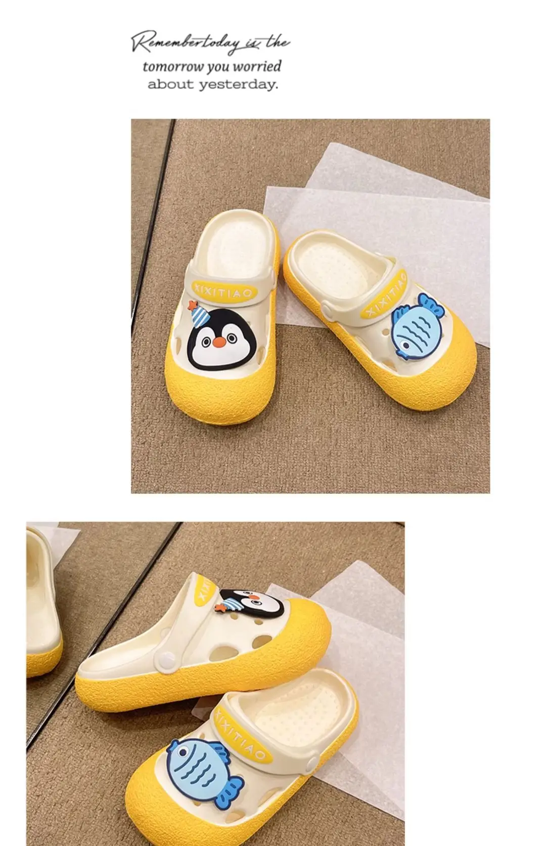 Women's Summer Outer Wear Cute Penguin Fish Baotou Thick Bottom Non-slip Two-wear Beach Sandals — feature 15