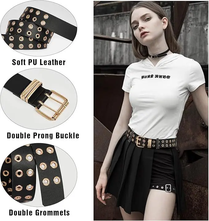 European American Punk Style Chain Belt with Buckle — feature 2