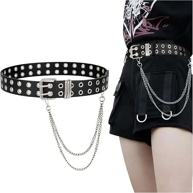 European American Punk Style Chain Belt with Buckle — feature 8