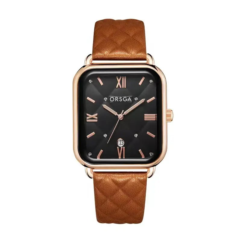 Orsga Black Square Quartz Watch for Women - Image 16