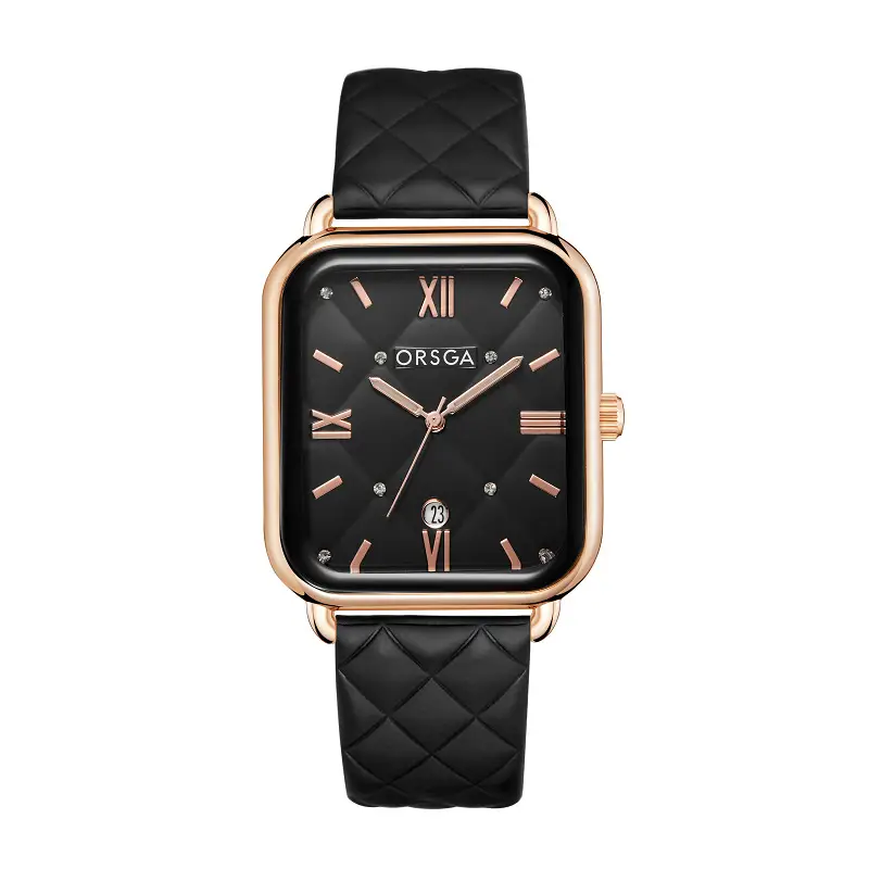Orsga Black Square Quartz Watch for Women - Image 19