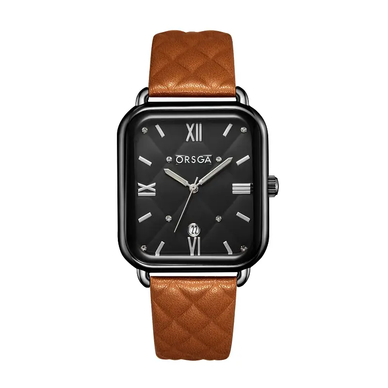 Orsga Black Square Quartz Watch for Women - Image 23