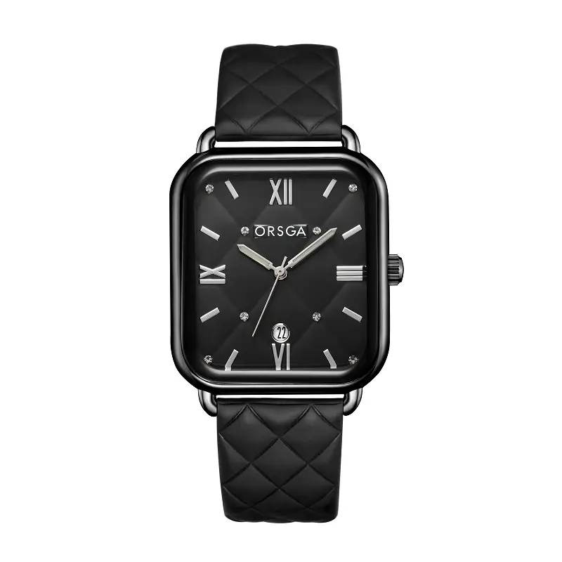 Orsga Black Square Quartz Watch for Women - Image 24