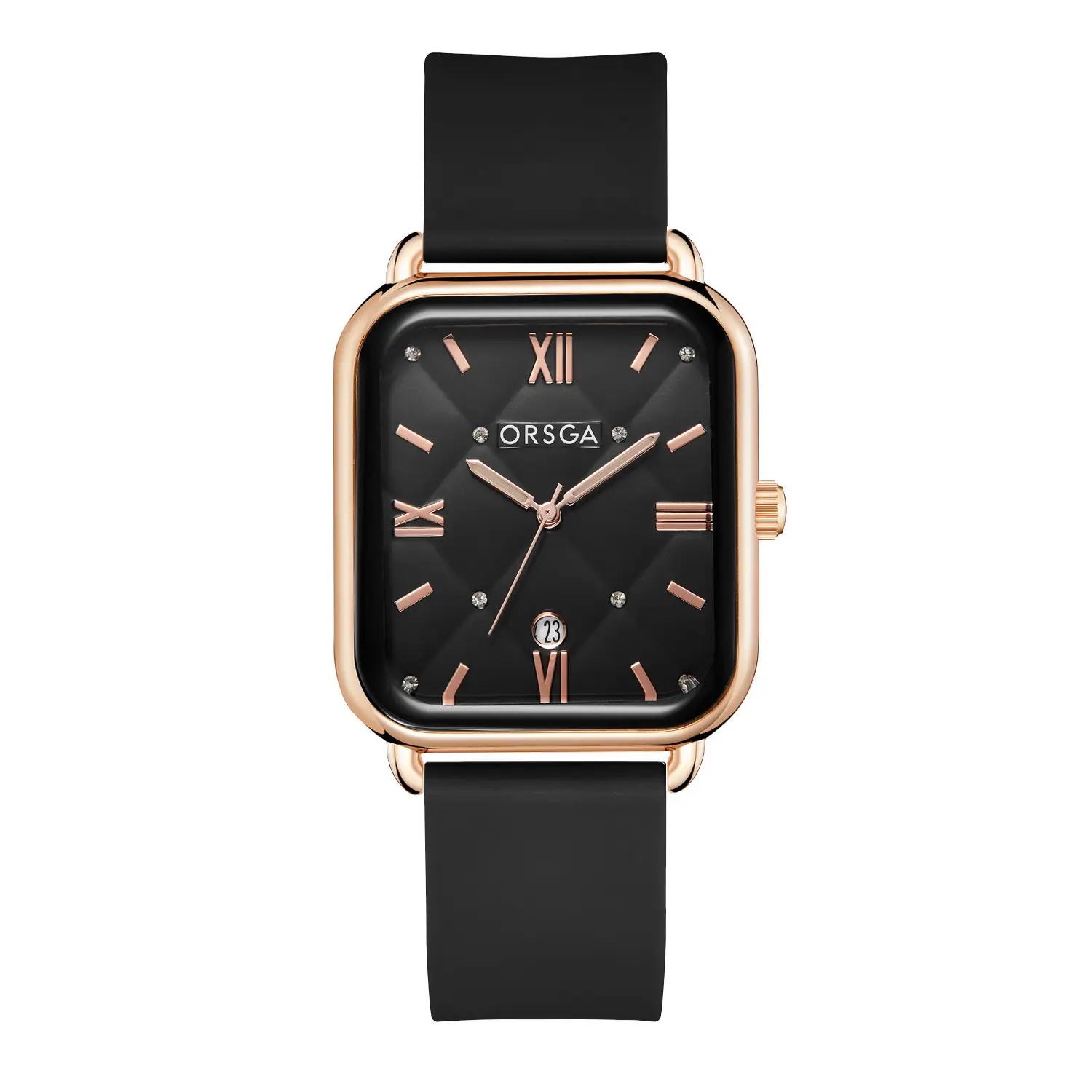 Orsga Black Square Quartz Watch for Women - Image 29