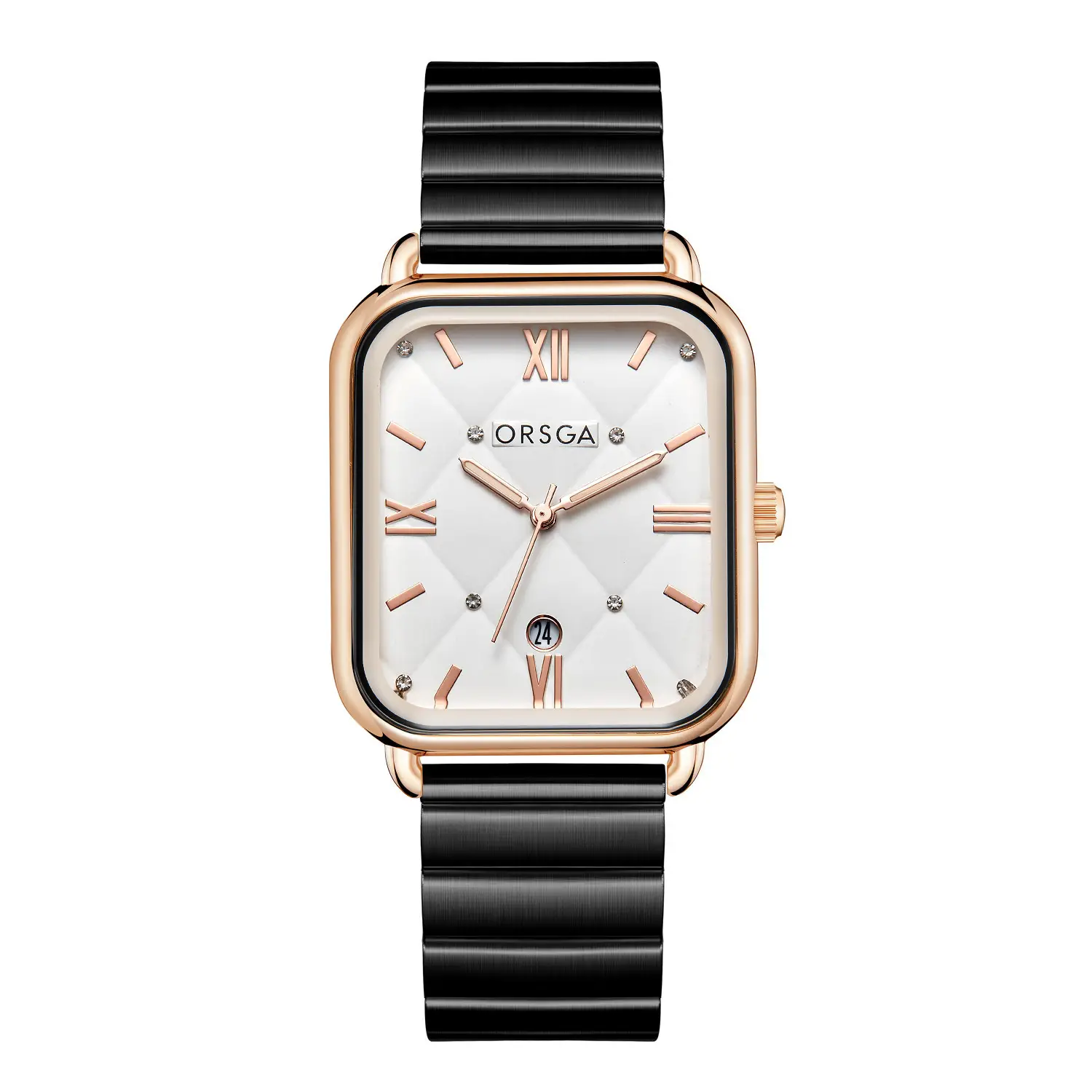 Orsga Black Square Quartz Watch for Women - Image 3