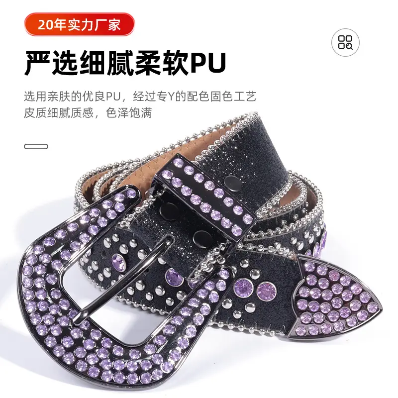 Rhinestone Croc Belt for Men Women Wholesale
