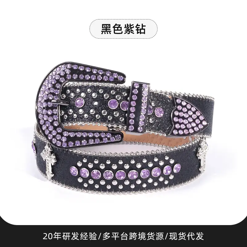 Rhinestone Croc Belt for Men Women Wholesale