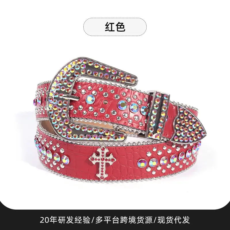 Rhinestone Croc Belt for Men Women Wholesale