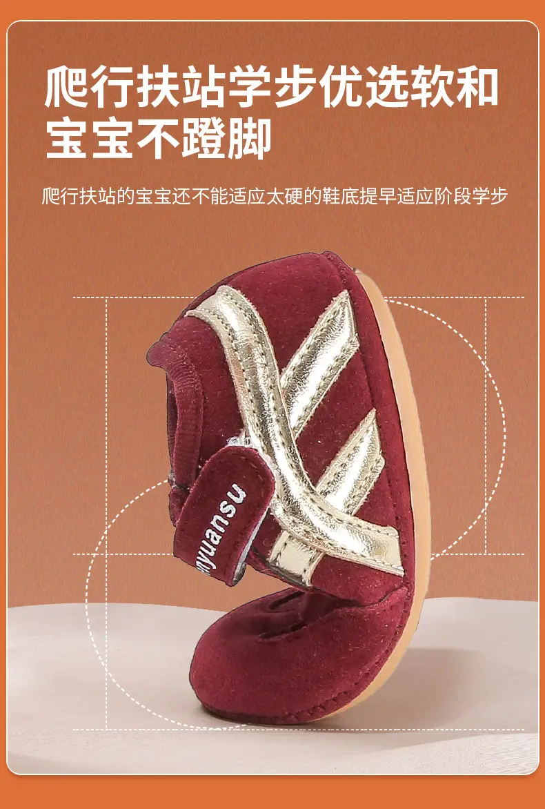Baby Sneakers Soft Sole New Year Red 0-6 Months — feature 20