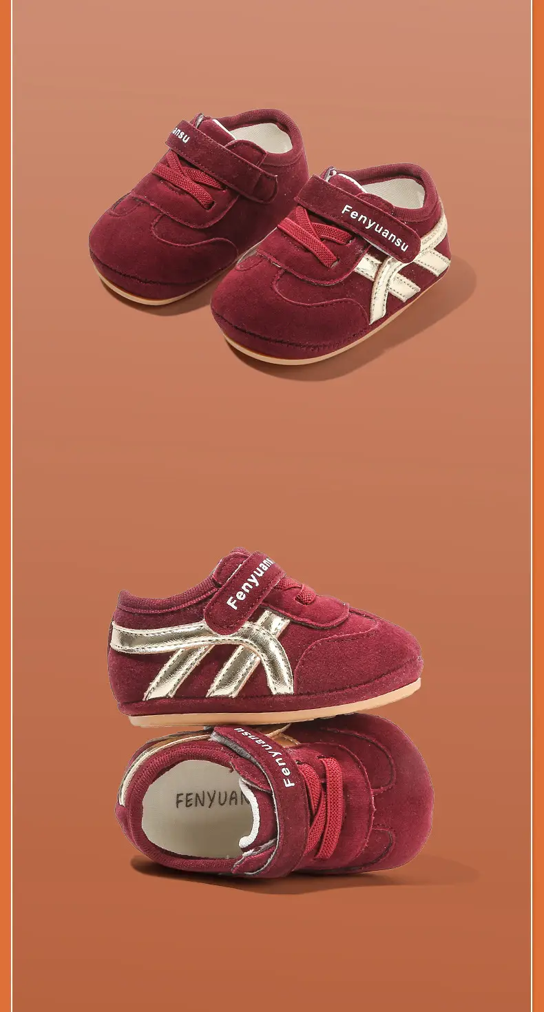 Baby Sneakers Soft Sole New Year Red 0-6 Months — feature 25